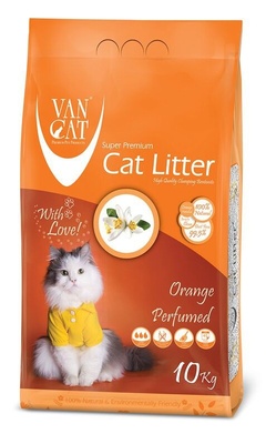 Ван Кэт Наполнитель комкующийся, без пыли с ароматом Апельсина, в ассортименте, Van Cat 