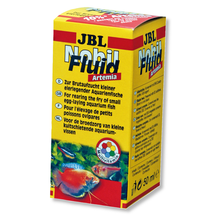 JBL Корм жидкий NobilFluid Artemia с артемией для мальков аквариумных рыб, 50 мл