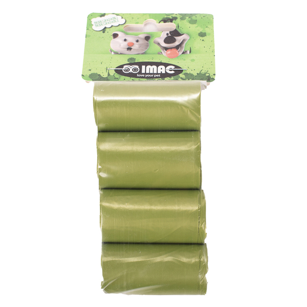 Имак Пакеты для уборки за собаками, 8*15 шт, зеленый, Imac