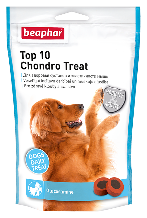 Беафар Лакомство Top 10 Chondro Treat для здоровья суставов и эластичности мышц собак, 150 г/70 шт, Beaphar