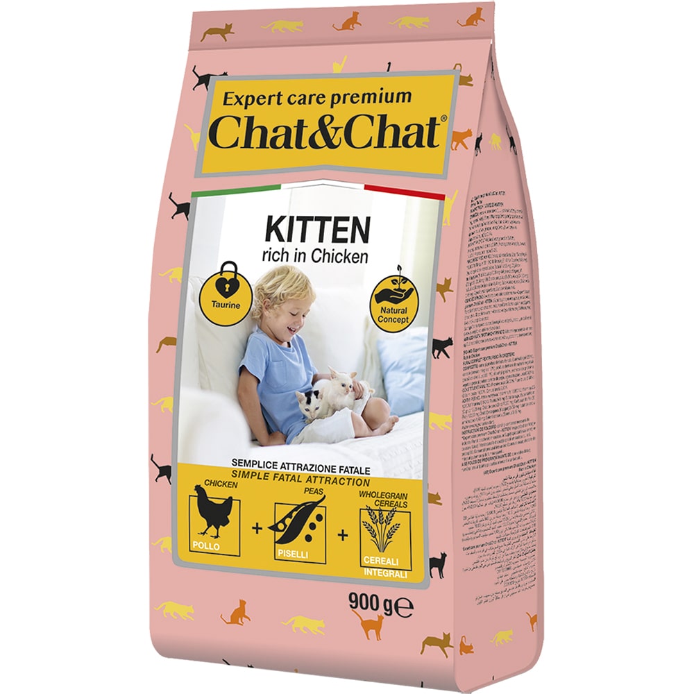 Чат Чат Эксперт Корм Premium Kitten для котят, Курица, в ассортименте, Chat&Chat Expert