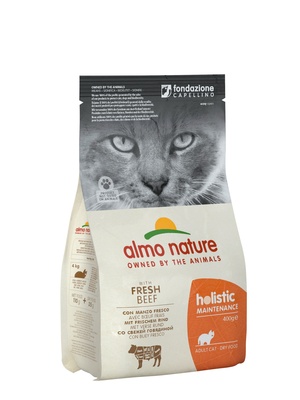 Алмо Натуре Корм сухой "Holistic Adult Cat Adult Beef and Rice" для кошек, Говядина/Коричневый рис, в ассортименте, Almo Nature