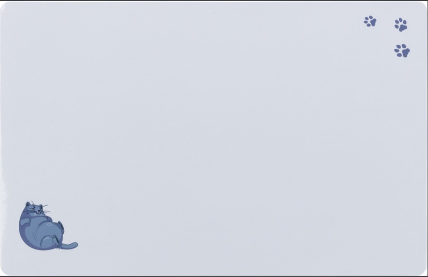 Трикси Коврик под миски Толстый кот/лапки 44*28 см, серый, Trixie