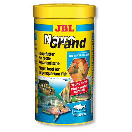 JBL Основной корм NovoGrand для крупных пресноводных аквариумных рыб, хлопья, 1 л/160 г
