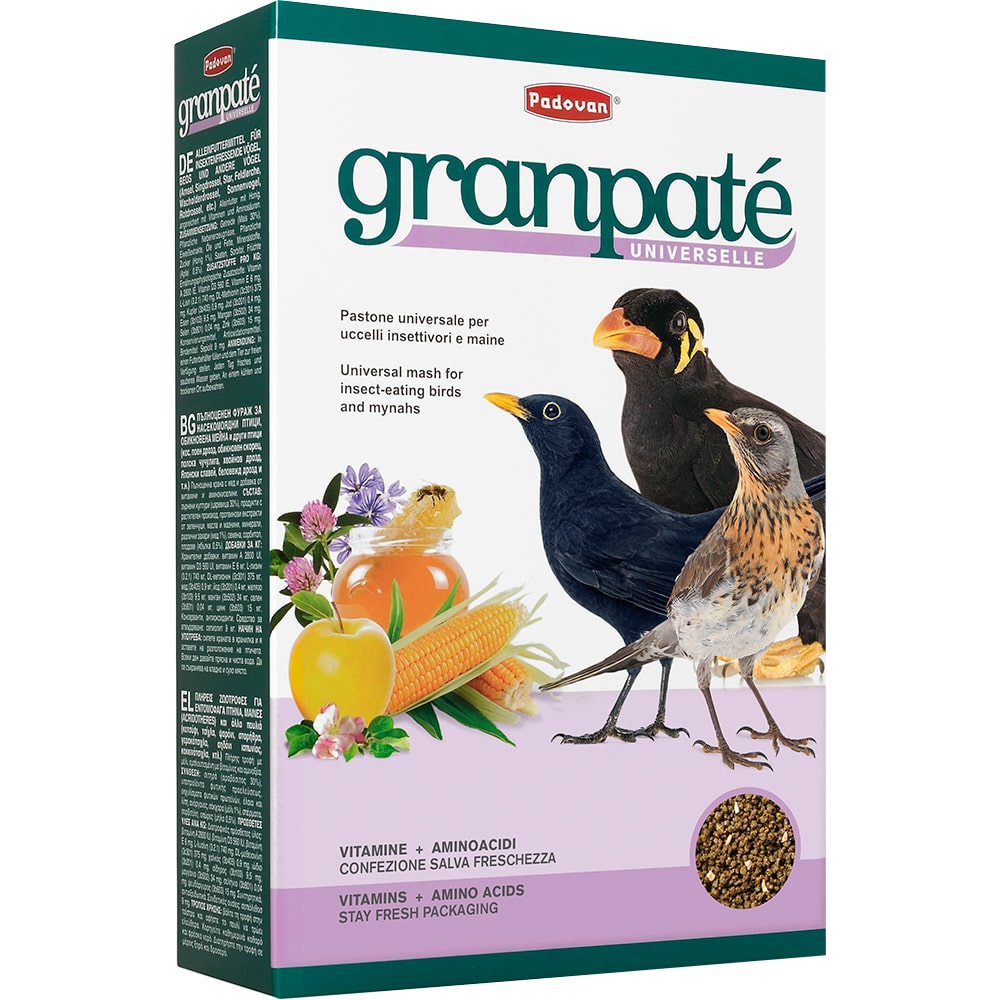 Падован Granpatee Universelle Корм комплексный универсальный для насекомоядных птиц, в ассортименте, Padovan