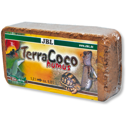 JBL Субстрат из кокосового перегноя TerraCoco Humus для террариумов, брикет 600г