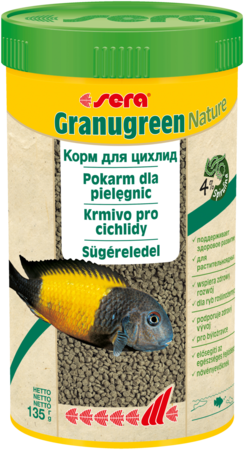 Сера Основной корм Granugreen Nature для восточноафриканских цихлид, гранулы, в ассортименте, Sera