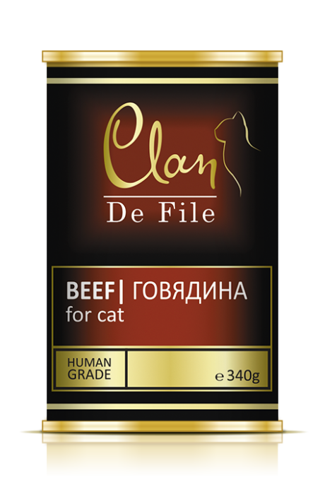 Клан Консервы De File Adult для кошек, 12*340 г, в ассортименте, Clan