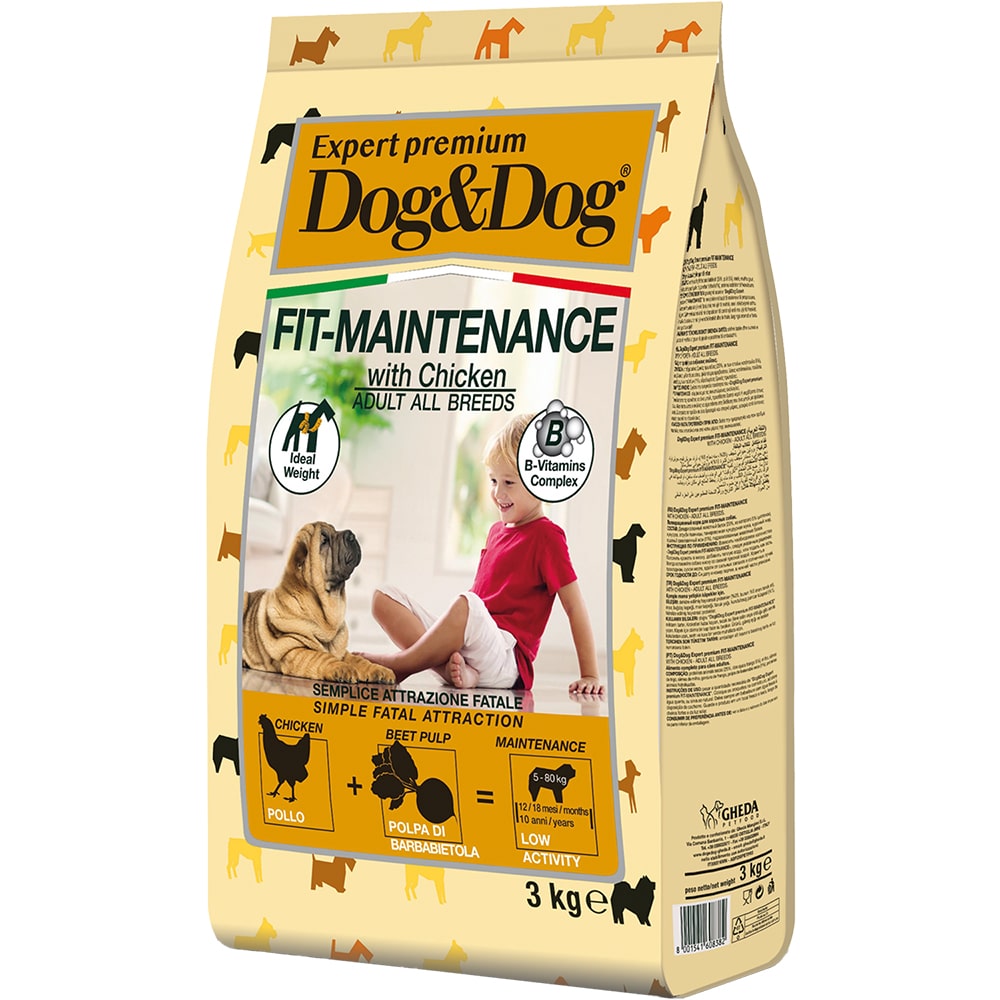 Дог Дог Эксперт Корм Premium Adult Fit-Maintenance для собак контроль веса, Курица, в ассортименте, Dog&Dog Expert