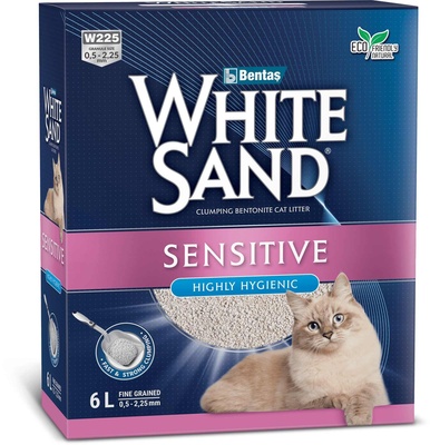 Вайт Санд Наполнитель комкующийся для чувствительных кошек, без запаха, в ассортименте, White Sand 