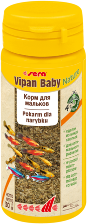 Сера Корм Vipan Baby Nature для мальков, микро хлопья, в ассортименте, Sera