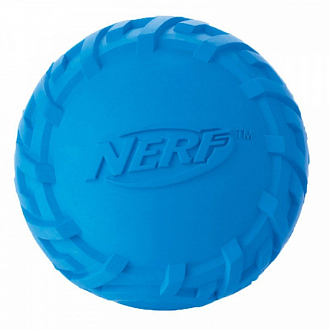 Нёрф Игрушка Мяч резиновый пищащий для собак, 6 см, синий, Nerf