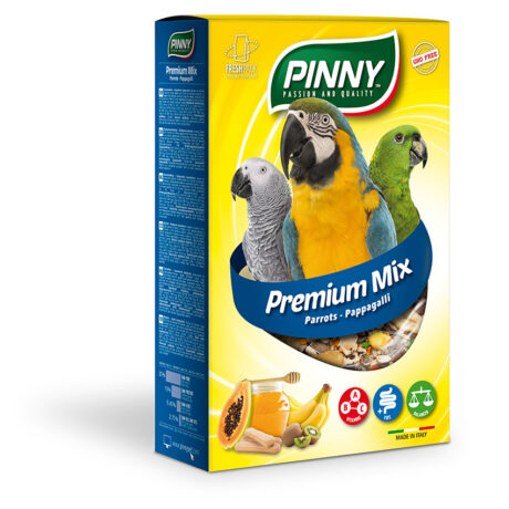 Пинни Корм Premium Mix Parrots полнорационный для средних и крупных попугаев, Фрукты/Бисквит/Витамин, в ассортименте, Pinny