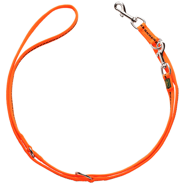 Хантер Поводок-перестежка для собак Safety Grip 20, нейлон, 200 см, оранжевый, Hunter