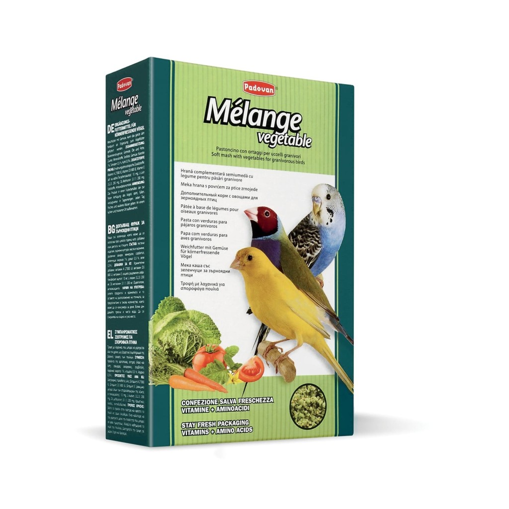 Падован Корм Melange vegetable дополнительный пюреобразный для птенцов/взрослых птиц Овощи, 300 г, Padovan
