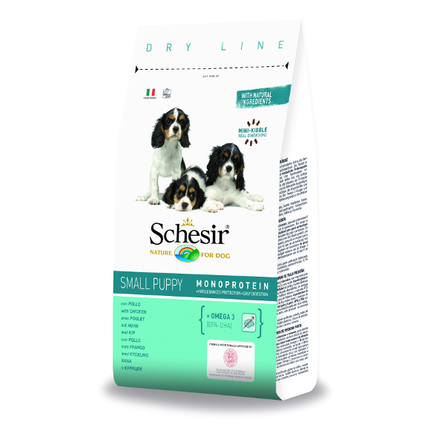 Шезир Корм Small Puppy Monoprotein Dry Line для щенков мелких пород 2-18 месяцев Курица, в ассортименте, Schesir