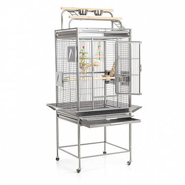 Монтана Клетка для птиц Finca Play с игровым комплексом на подставке, 77*71*165 см, в ассортименте, Montana/SkyRus