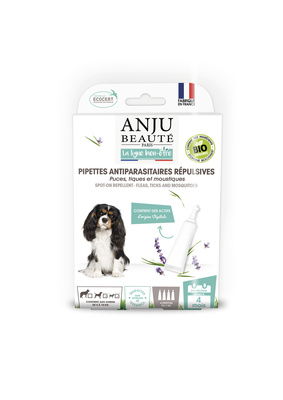 Анжу Бут Капли репеллентные для собак от блох, клещей, 4 пипетки, в ассортименте, Anju Beaute