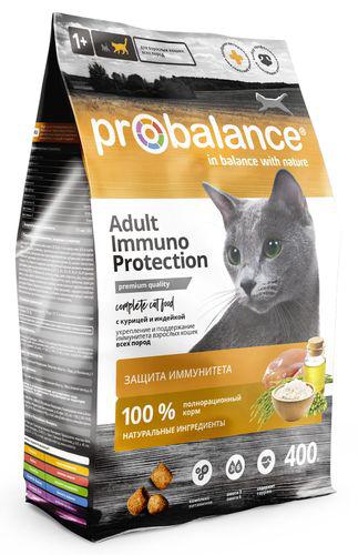 ПроБаланс Корм  Immuno Protection для кошек Укрепление иммунитета Курица/Индейка, в ассортименте, ProBalance