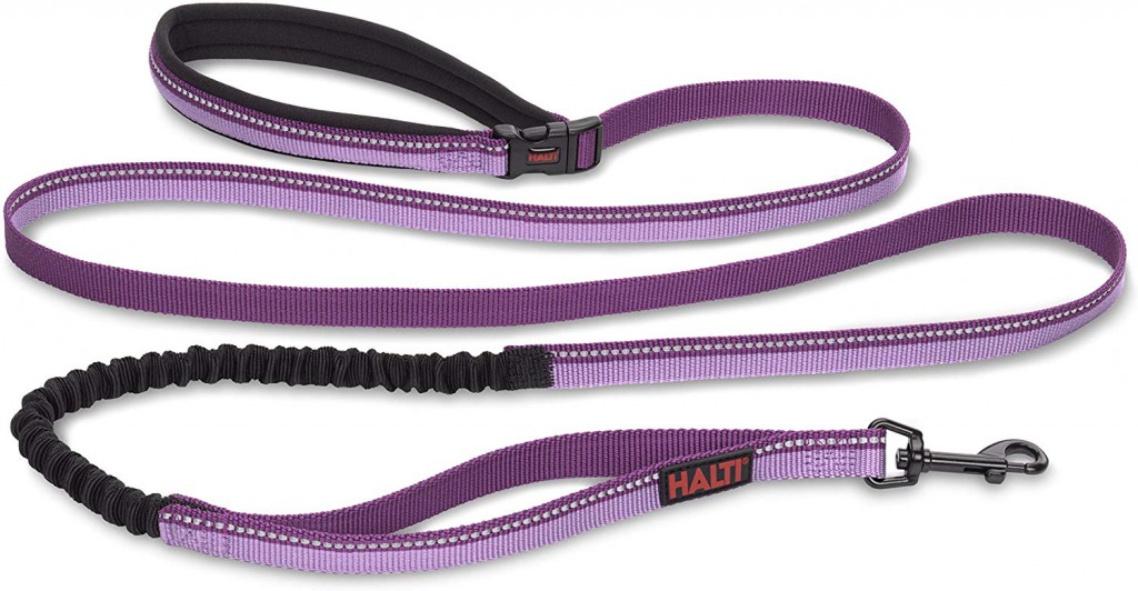 Поводок-антирывок Halti All-In-One-Lead со светоотражающей полосой, длина 210 см, ширина 2,5 см, нейлон/неопрен, фиолетовый, Company of Animals
