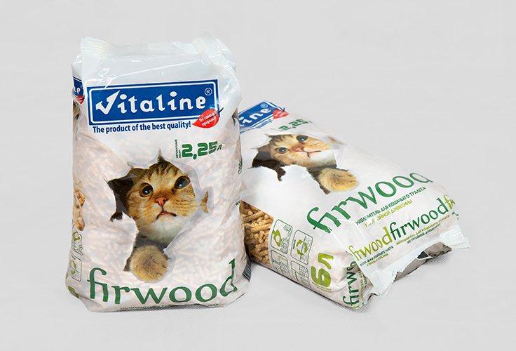 Виталайн Наполнитель древесный гранулированный Firwood для кошек, грызунов, рептилий, в ассортименте, Vitaline 