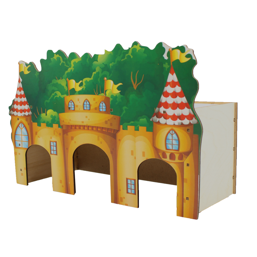 Петто Домик сказочный для грызунов Замок, 3 входа, размер ХL, 31,5*20,5*13 см, фанера, Petto