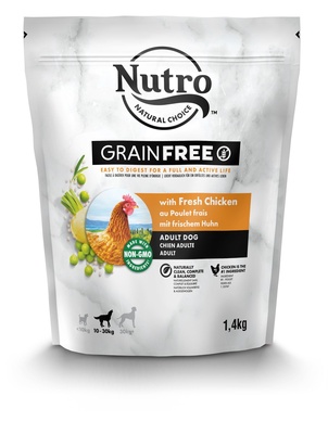 Нутро Корм Grain Free Adult для собак средних пород, Свежая Курица/Экстракт Розмарина, в ассортименте, Nutro