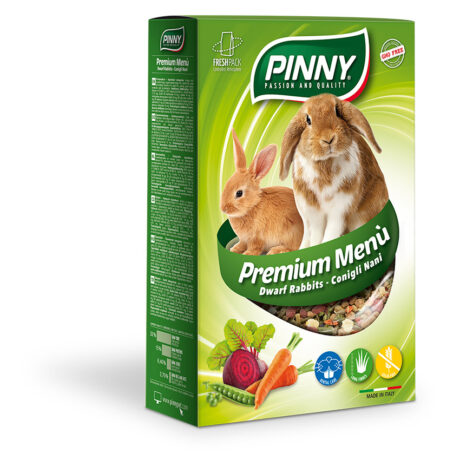Пинни Корм Premium Menu для карликовых кроликов, Морковь/Горох/Свекла, в ассортименте, Pinny