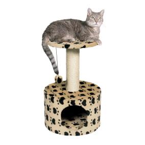 Трикси Домик для кошки Toledo кошачьи лапки 39*61 см, плюш, бежевый, Trixie