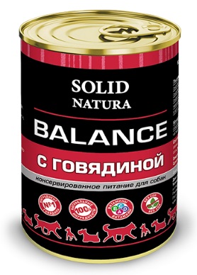Солид Натура Консервы Balance для собак, в ассортименте, 12*340 г, Solid Natura