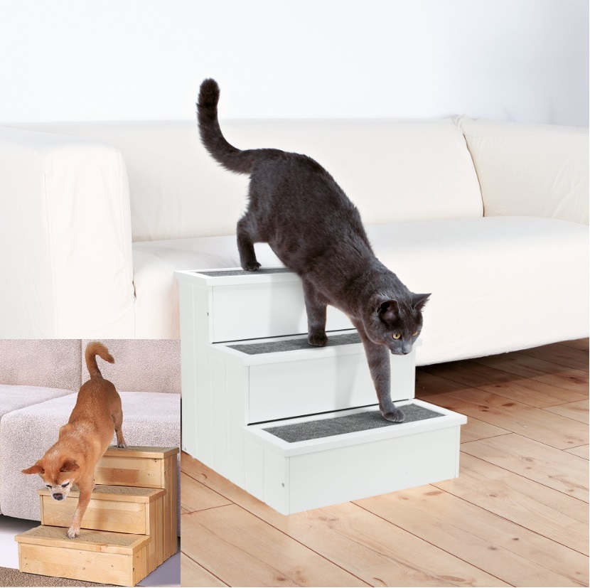 Трикси Приставная лестница для собак и кошек, деревянная, 40*45*38 см, в ассортименте Trixie