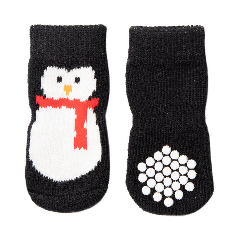Триол Носки новогодние Пингвин для собак, серия NEW YEAR, черно-белый, в ассортименте, Triol