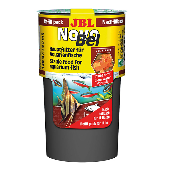 JBL Основной корм премиум-класса NovoBel для пресноводных аквариумных рыб, хлопья, в ассортименте