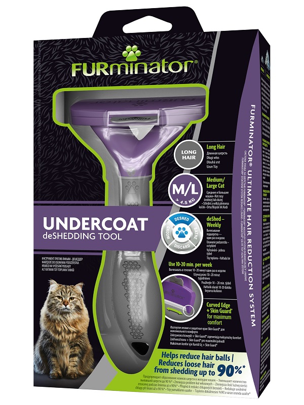 Фурминатор для кошек крупных пород, размер M/L, в ассортименте, FURminator