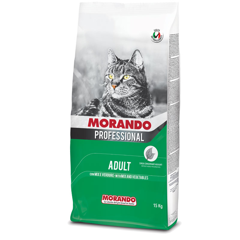 Морандо Корм Professional Gatto для взрослых кошек, Микс с овощами, в ассортименте, Morando