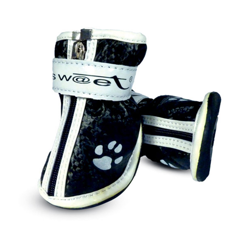 Триол Ботинки YXS083 с лапками для собак, 4 шт./уп., черный, полиэстер, в ассортименте, Triol