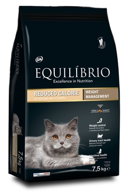 Эквилибрио Корм Adult Reduced Calorie для кошек контроль веса, Мясо птицы, 7,5 кг, Equilibrio  