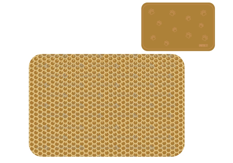 Петто Коврик прямоугольный Чистюля под лоток или миску, 39*59 см, ЭВА, в ассортименте
