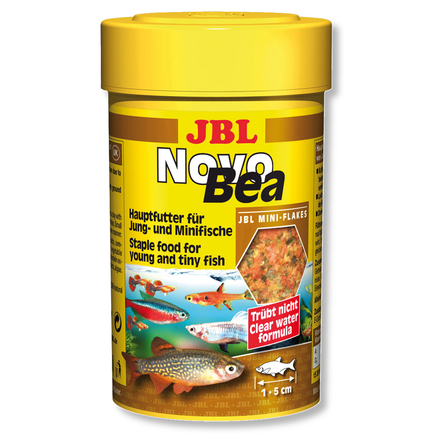 JBL Основной корм NovoBea для мелких видов рыб и мальков, хлопья, 100 мл/28 г