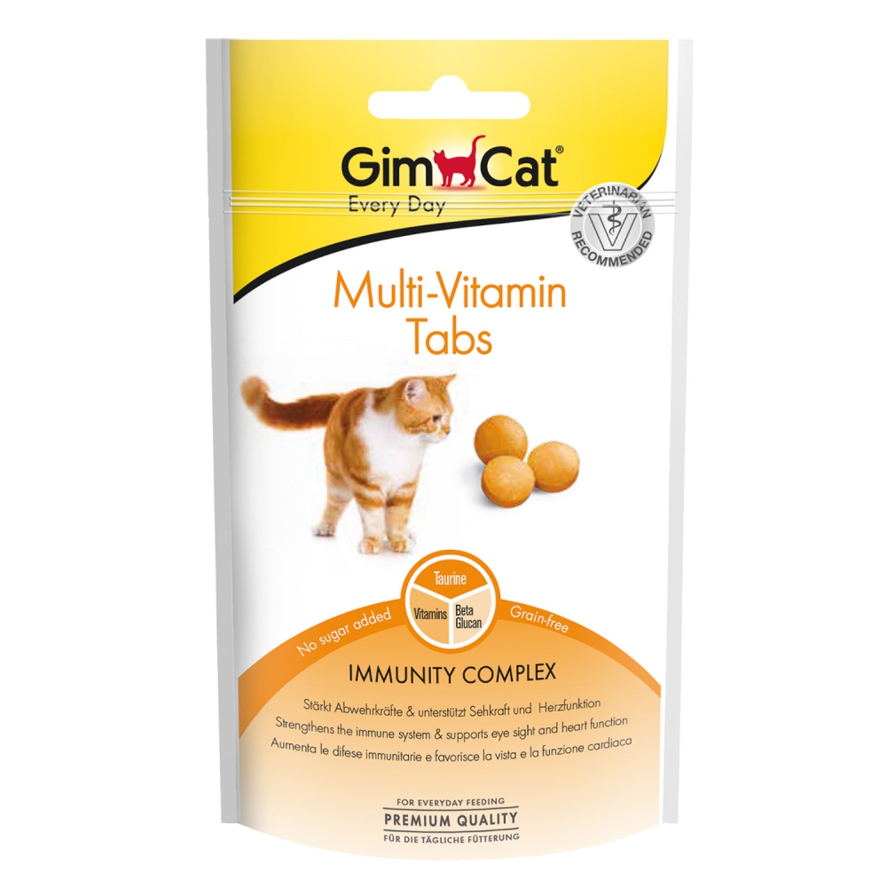 Джимкэт Витаминизированное лакомство Multi-Vitamin Tabs для кошек 40 г, GimCat