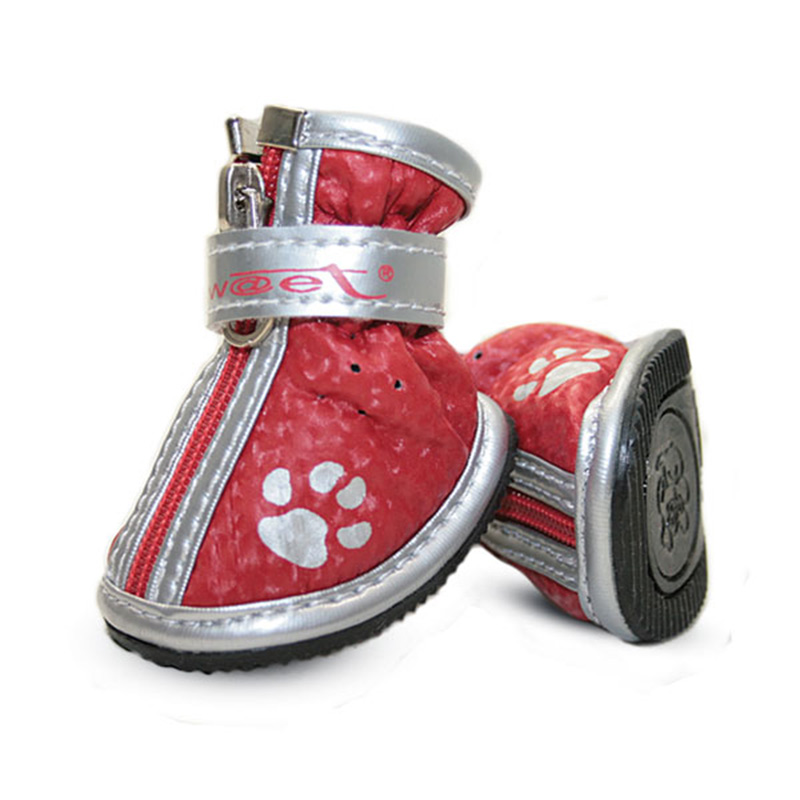 Триол Ботинки YXS087 с лапками для собак, 4 шт./уп., красный, полиэстер, в ассортименте, Triol