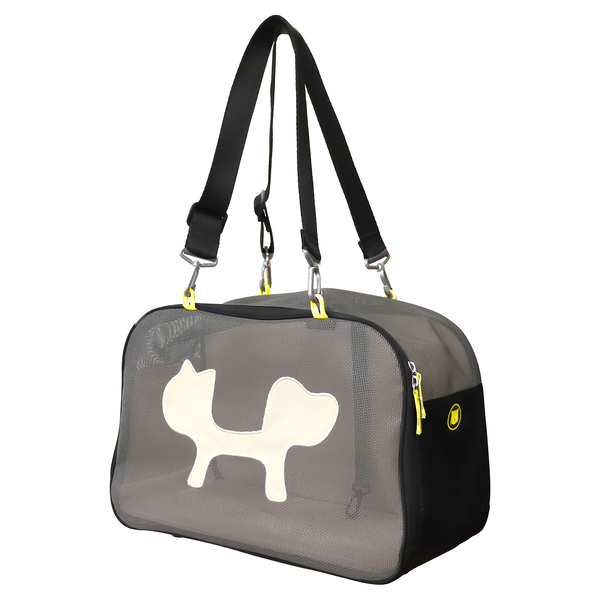 Юнайтед Петс Сумка-переноска мягкая Mesh Bag для собак и кошек, 44*23*28 см, черный/желтый, United Pets