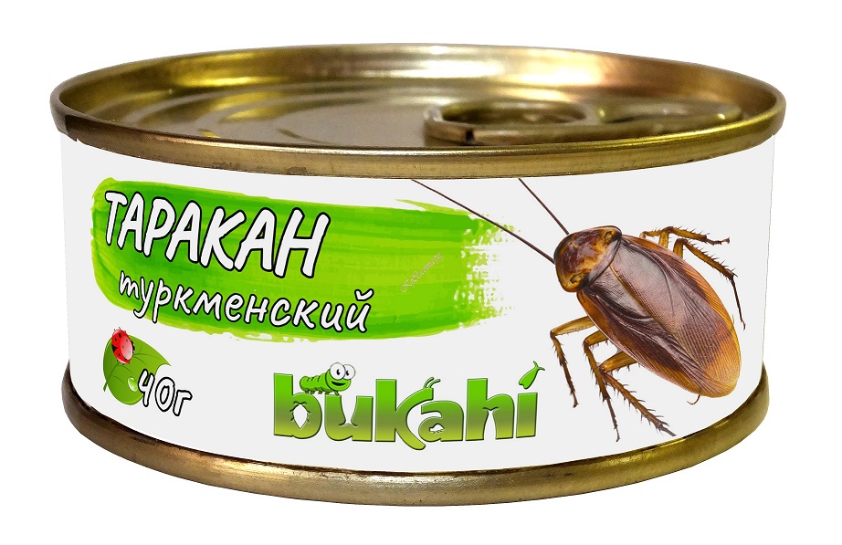 Букахи Консервы Туркменские тараканы для насекомоядных, 40 г, Bukahi