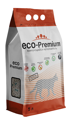 ЭКО-Премиум Наполнитель древесный комкующийся GREEN для кошек, в ассортименте, ECO-Premium