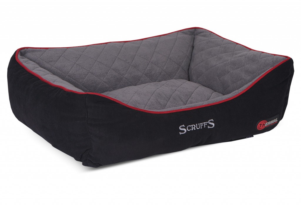 Скрафс Лежак с бортиками Thermal Box Bed согревающий для кошек и собак, в ассортименте, черный, Scruffs