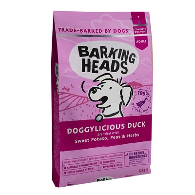 Баркинг Хедс Корм беззерновой для собак Восхитительная утка (DOGGYLICIOUS DUCK), Утка/Батат, в ассортименте, Barking Heads 