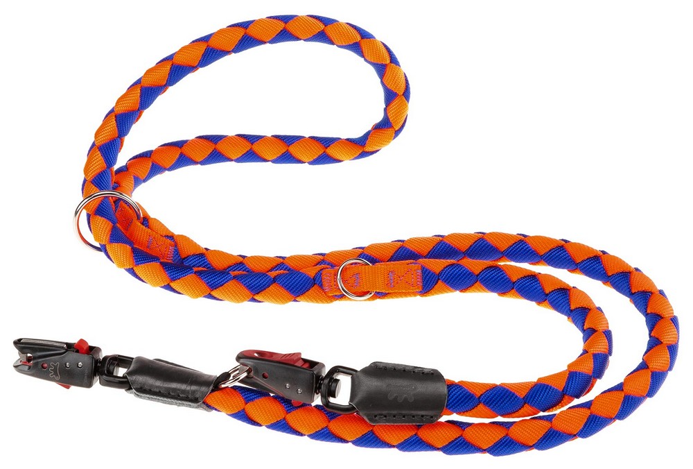 Ферпласт Поводок-перестежка TWIST MATIC GA для собак, с автоматическим карабином, длина 200 см, оранжевый/синий, в ассортименте, Ferplast
