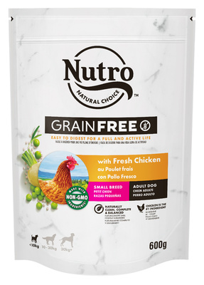 Нутро Корм Grain Free Adult для собак мелких пород, Свежая Курица/Экстракт Розмарина, в ассортименте, Nutro