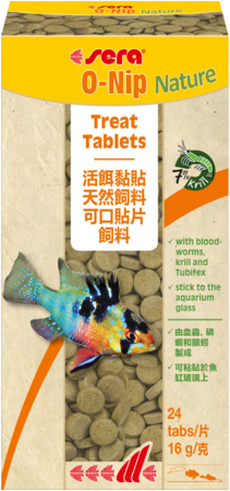 Сера Лакомство O-Nip Nature для рыб, 24 таблетки, Sera