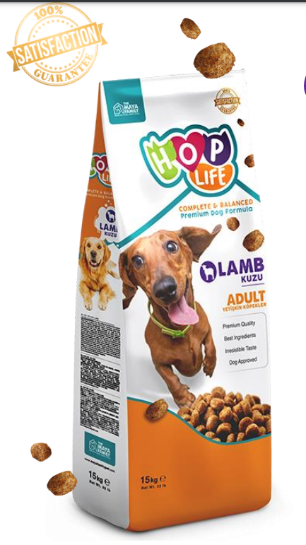 Хоп Лайф Корм Adult премиум-класса для собак, Ягненок, 15 кг, Hop Life